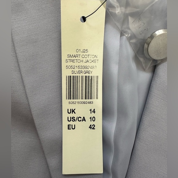 Long Tall Sally Blazer, Silver Gray, size 10 - Picture 10 of 11